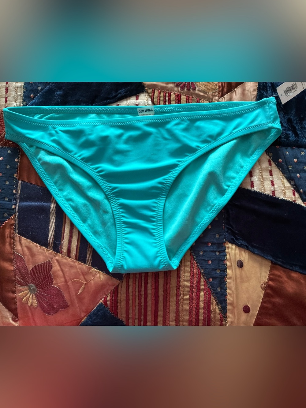 NWT Old Navy Aque/Turquoise One-Piece Bikini Bottom Sz M